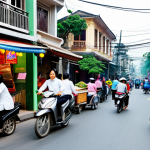 스토리텔러가 주목해야 할 글쓰기 워크샵 - Bustling Hanoi Street Scene**

"A vibrant street scene in Hanoi, Vietnam, daytime. Focus on the dail...