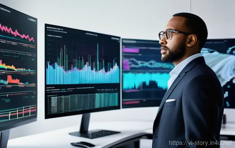 스토리텔러와 데이터 시각화의 연결점 - **Transforming Data into Compelling Stories:** A diverse professional, dressed in smart business att...