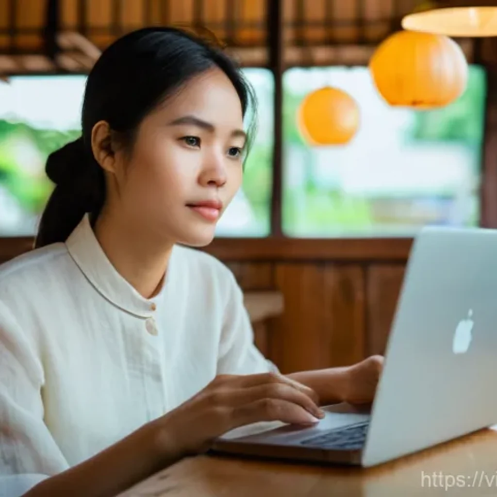 스토리텔러 직무와 관련된 성공적인 스토리 제작 - **Prompt:** A young Vietnamese woman in her late 20s, with a thoughtful expression, sitting at a rus...