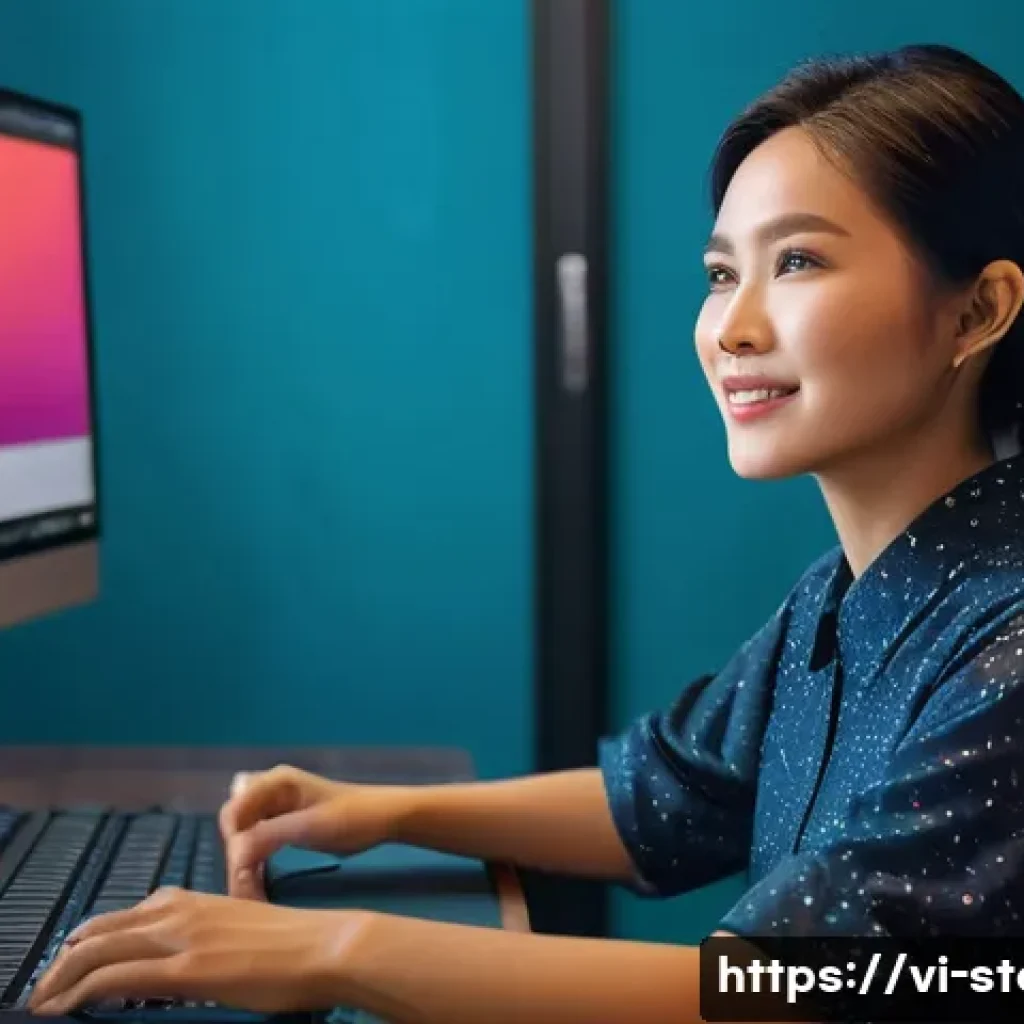 스토리텔러 자격증 발급 기관 소개 - **A dynamic young Vietnamese woman, in her late 20s, radiates confidence as she passionately deliver...