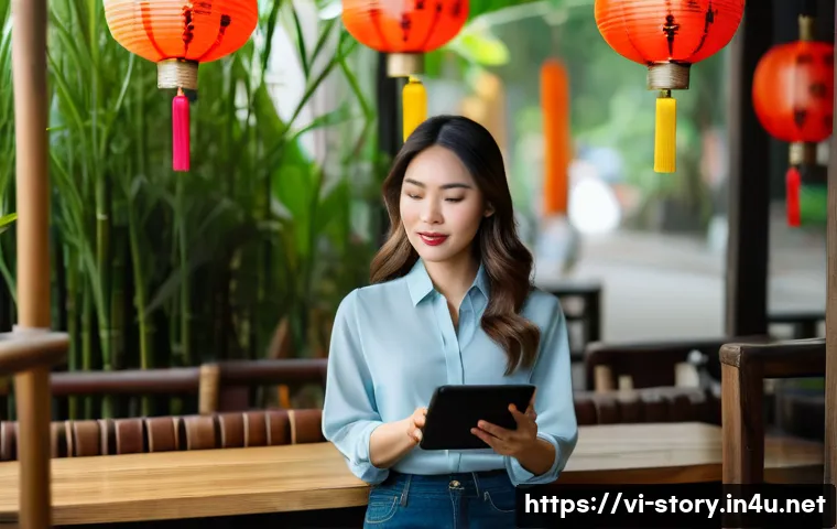 스토리텔러가 중요하게 생각해야 할 고객 니즈 - A Vietnamese female storyteller in her 30s, dressed in smart casual attire with a modern Ao Dai-insp...